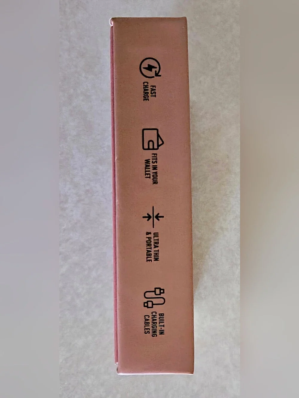 Aquavault Credit Card Size Portable Charger in Rose Gold
